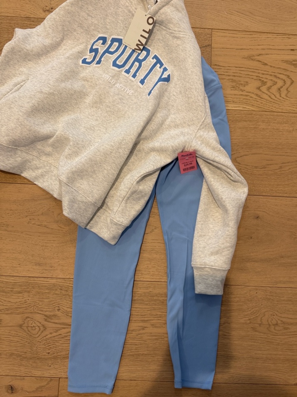 Sporty Light Blue Leggings - Unbranded